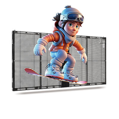شاشة LED شفافة HT 500 * 1000 طريقة متعددة التثبيتات 3D جدار فيديو شفافة