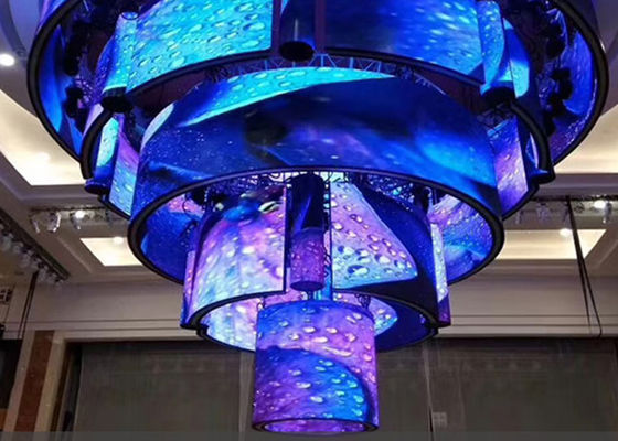شاشة عرض مرنة LED عالية الوضوح ، يمكن ثنيها حتى 180 ° ، يمكن أن يتم ربطها حسب الرغبة