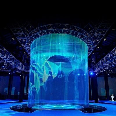 شاشة الفيلم الكريستالي الشفاف فائقة الرقة LED الطاقة عالية السطوع لمراكز التسوق