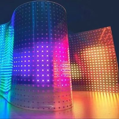 ضوء مخصص شاشة فيلم الكريستال الشفافة LED للتأثير البصري الديناميكي