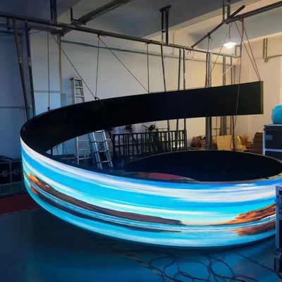شاشة العرض LED المرحلة HMT-SA-P2.5 شاشة LED ذات لون كامل منحنية في الخارج