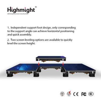 500mm*500mm DM PH3.9 بلاط أرضية RGB ، بلاط أرضية مضاء LED تفاعلي